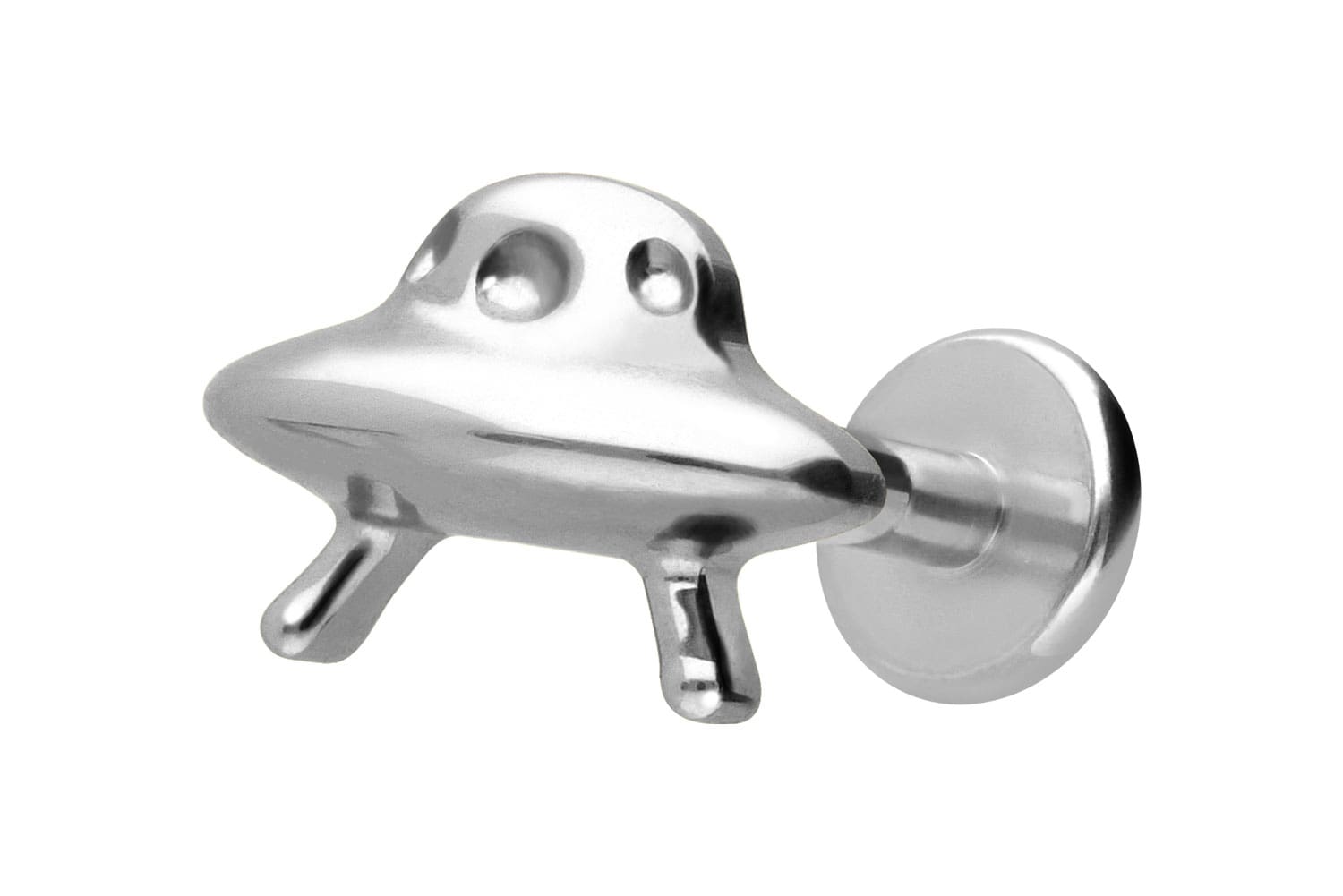 Titan Labret Piercing mit Innengewinde UFO